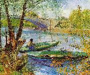 Vincent Van Gogh Fishing in the Spring painting